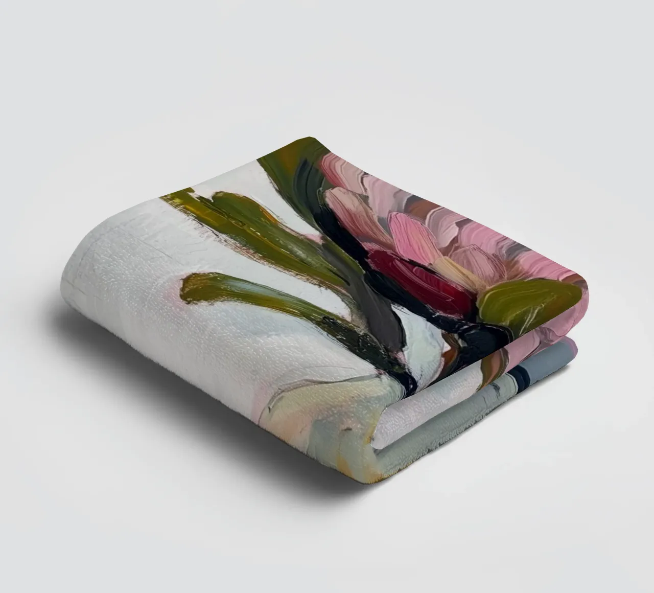 Protea rosa in vaso di vetro asciugamano da bagno da Melloi Art Print