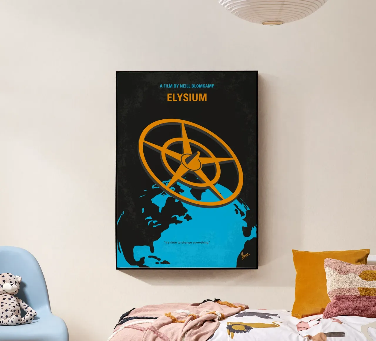 No1450 My Elysium minimal movie poster plexiglass da Chungkong