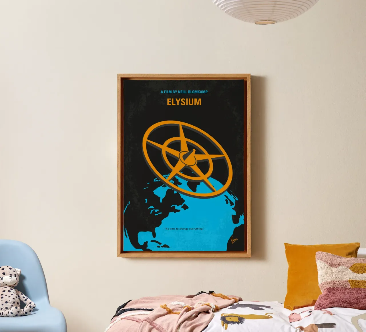 No1450 My Elysium minimal movie poster tela con Cornice a cassetta da Chungkong