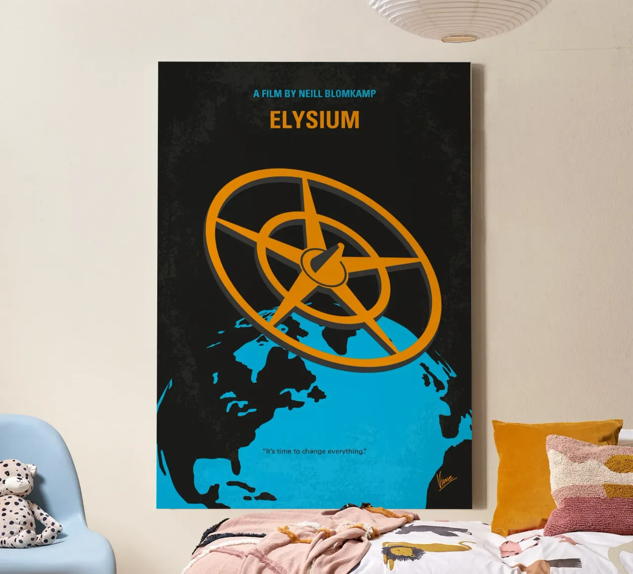 No1450 My Elysium minimal movie poster tela con Cornice a cassetta da Chungkong