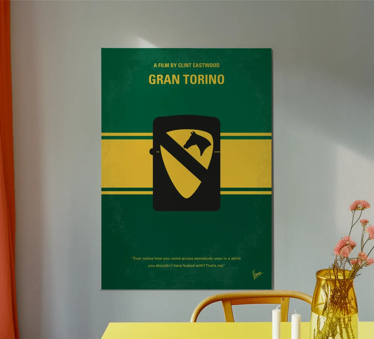 No1452 My Gran Torino minimal movie poster poster con telaio in legno da Chungkong