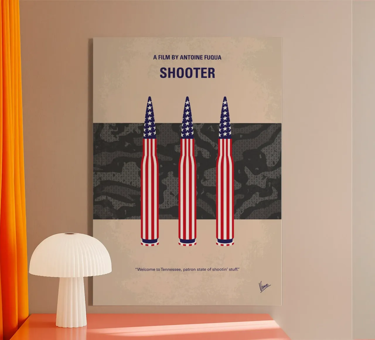 No1453 My Shooter minimal movie poster plexiglass da Chungkong
