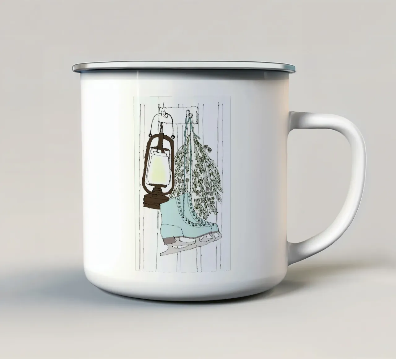 Happy Winter Time tazza in smalto da Nathys_illustration