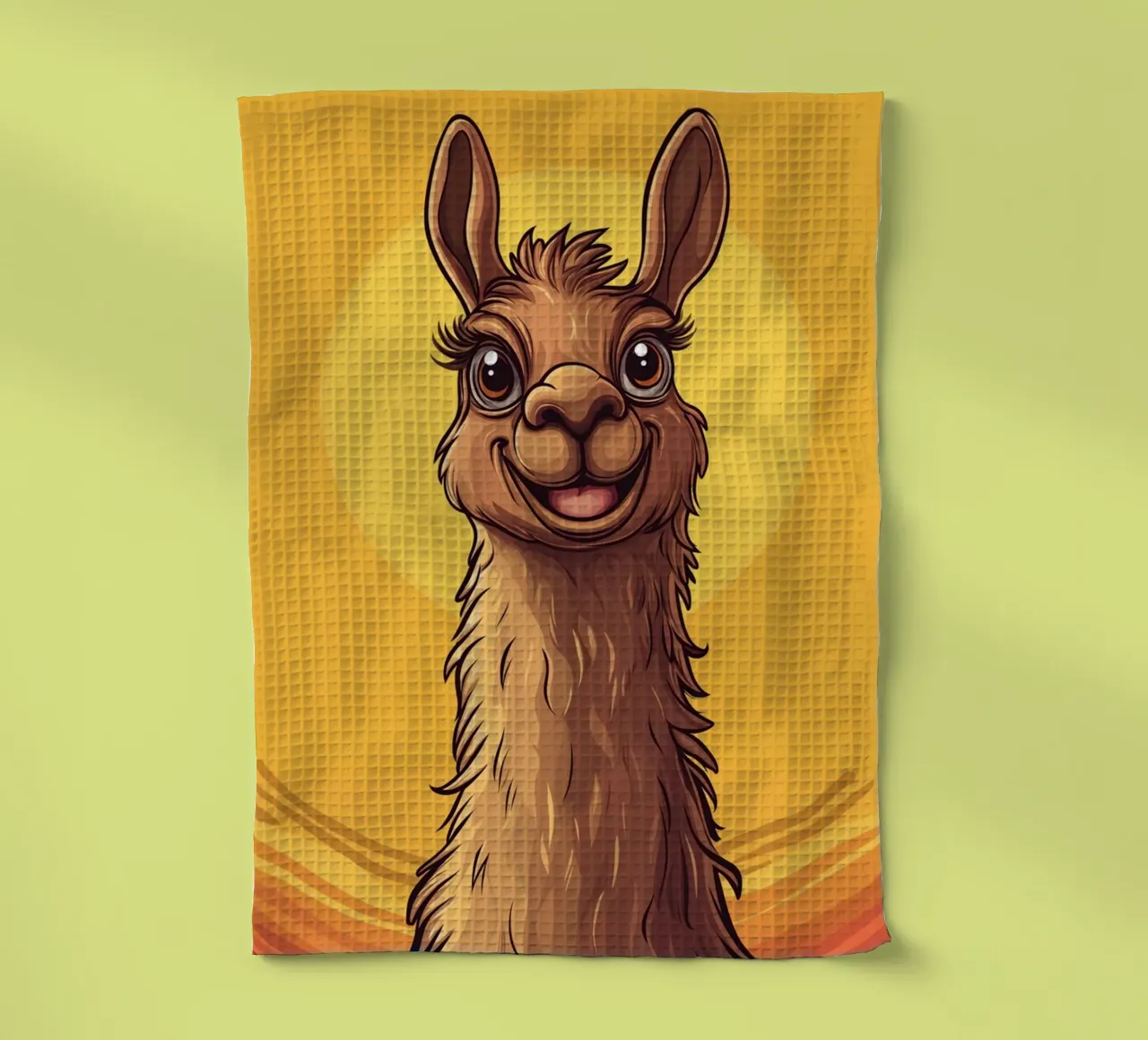 Happy Llama canovaccio da cucina da Synthaira