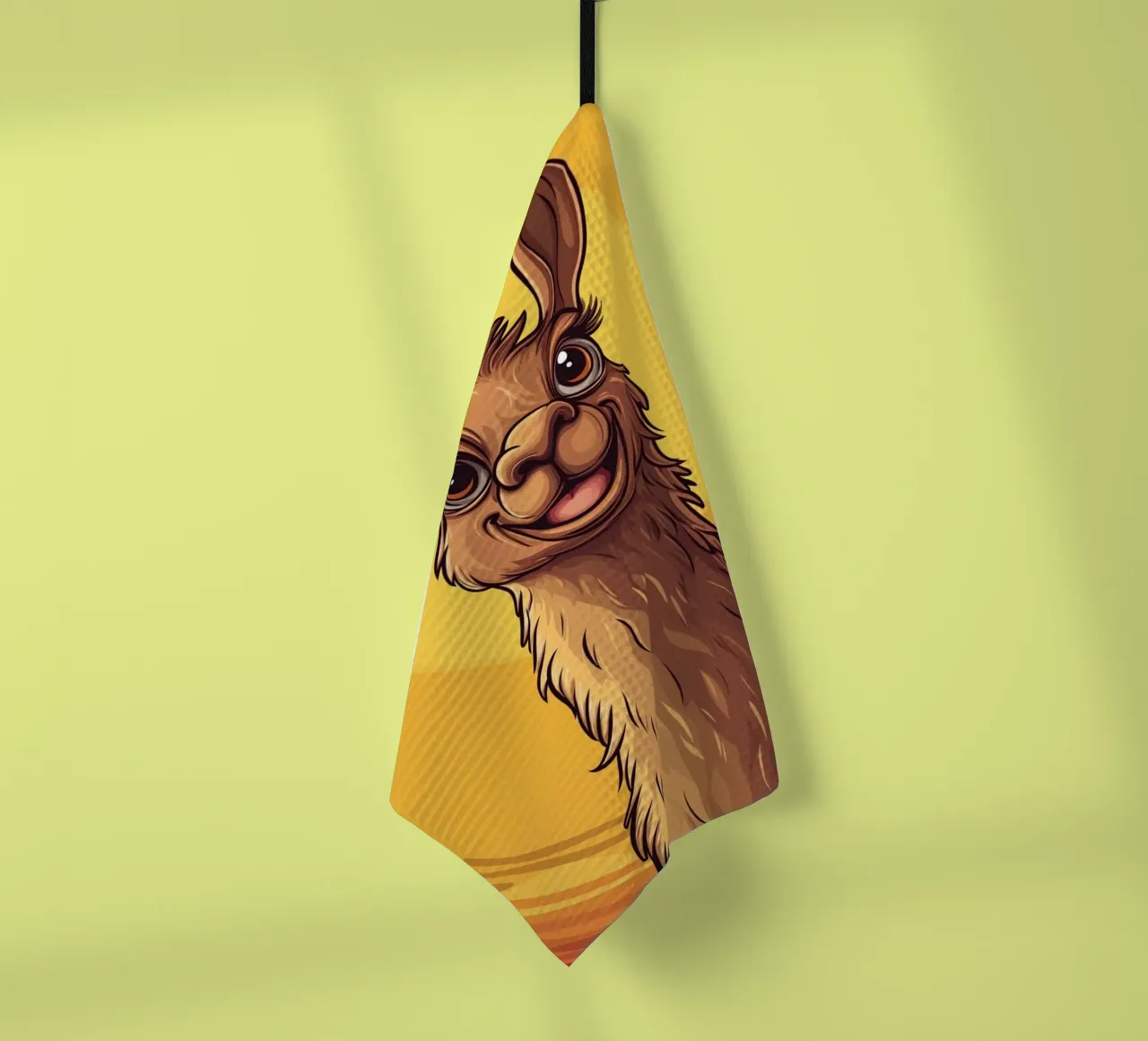 Happy Llama canovaccio da cucina da Synthaira