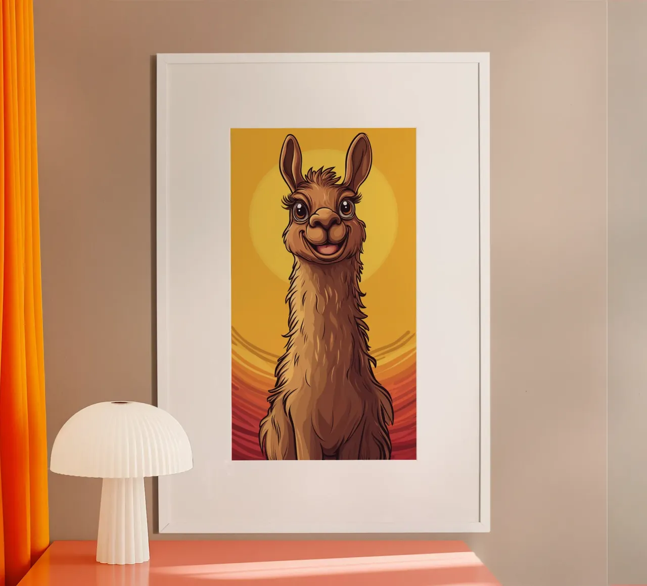 Happy Llama poster da Synthaira