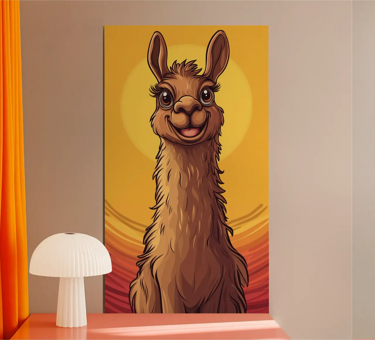 Happy Llama poster da Synthaira