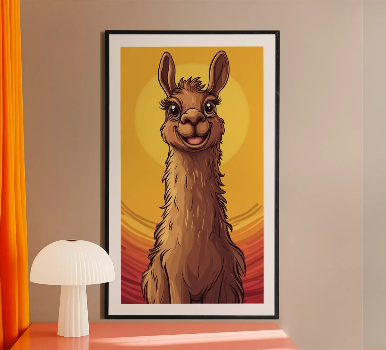 Happy Llama poster da Synthaira