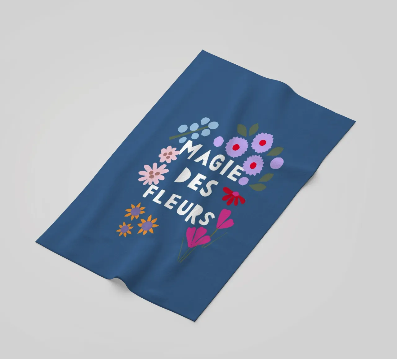 Magie des Fleurs blau telo mare da Iris Knabenschuh Design