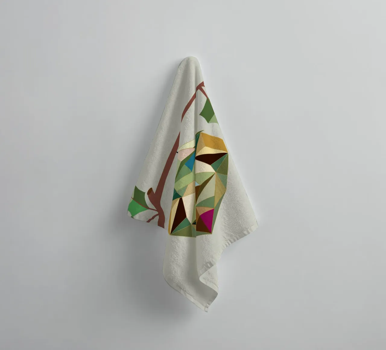 Geometric cocoon - symbols of transformation towel by namosh