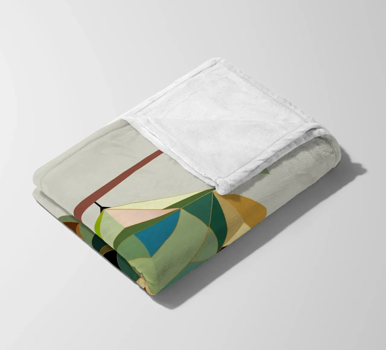 Geometric cocoon - symbols of transformation fleece blanket by namosh