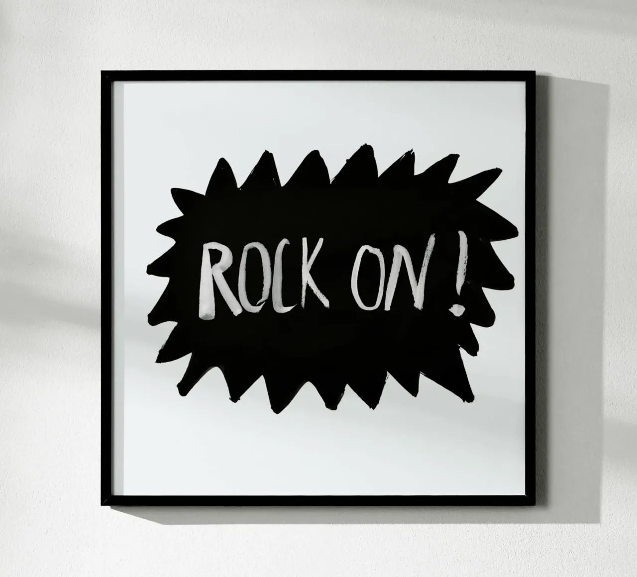 Rock On poster con telaio in legno da treechild