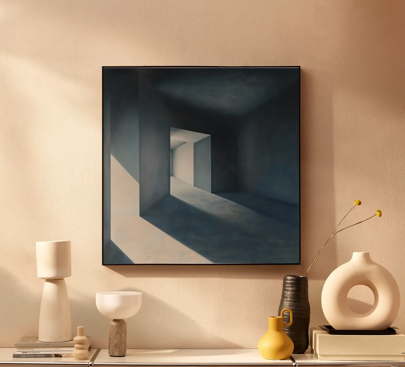 Blue Labyrinth Acryl-Glas von Synthaira