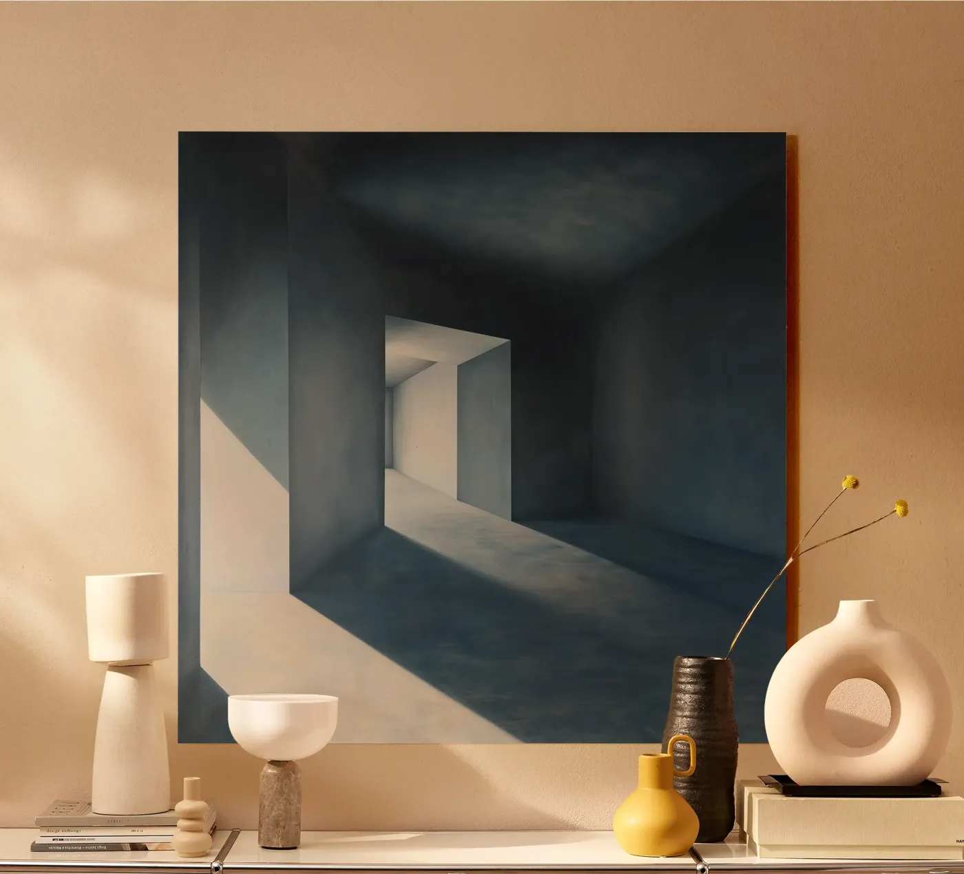 Blue Labyrinth Acryl-Glas von Synthaira