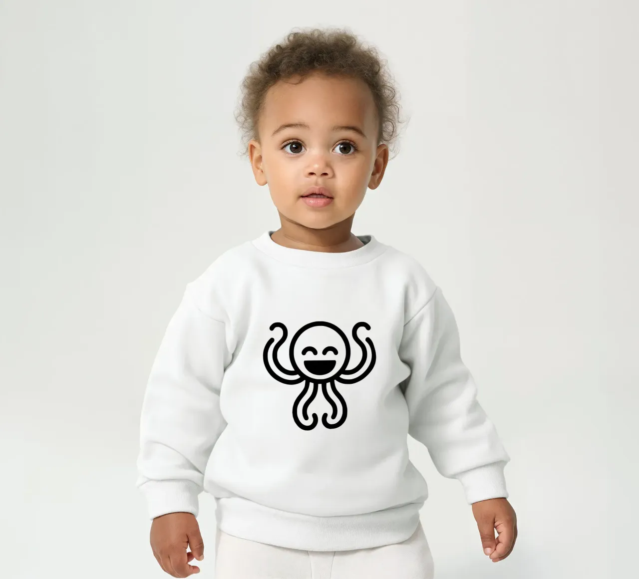 Deep Sea Buddy - Polpo ridente Giocoso e affascinante felpa neonato da Bold & Simple