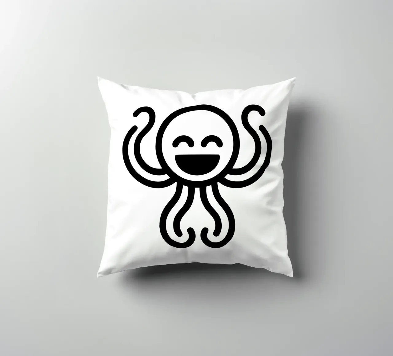 Deep Sea Buddy - Polpo ridente Giocoso e affascinante cuscino da Bold & Simple