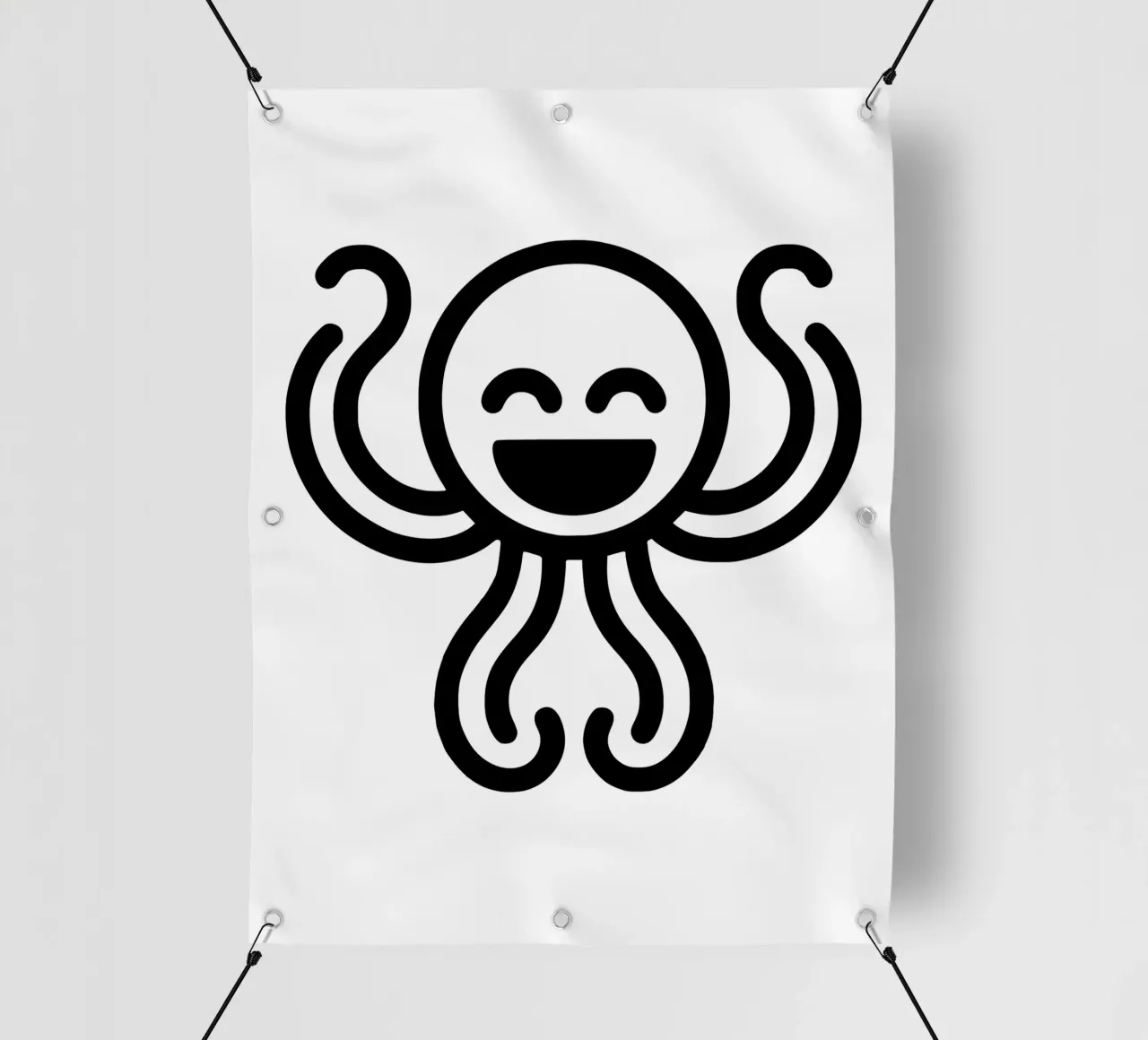 Deep Sea Buddy - Polpo ridente Giocoso e affascinante telo in pvc da Bold & Simple