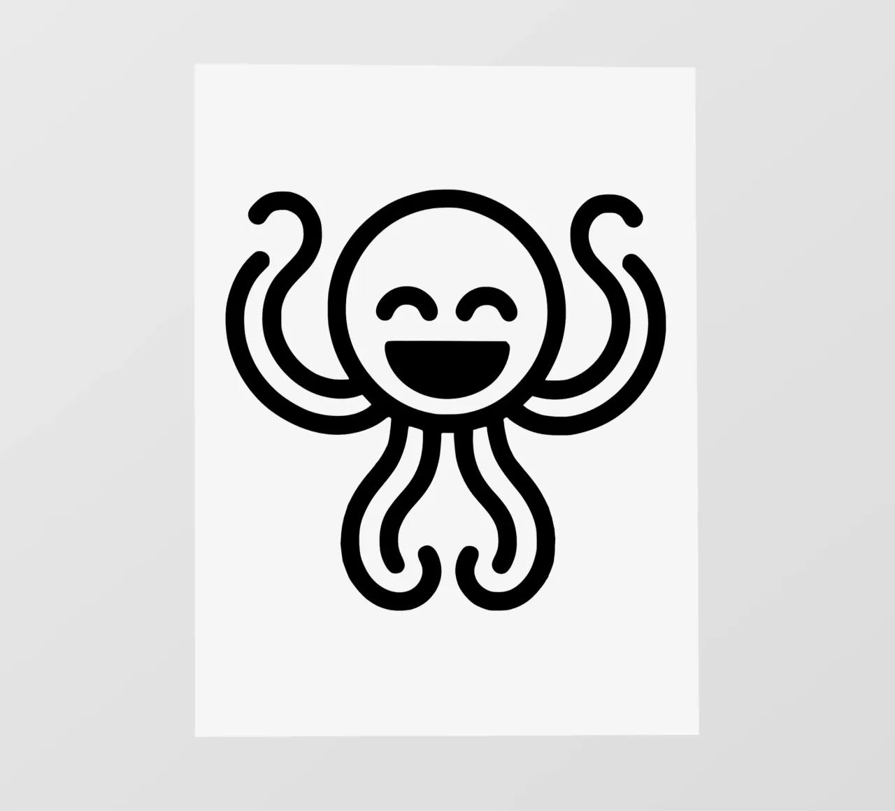 Deep Sea Buddy - Polpo ridente Giocoso e affascinante telo in pvc da Bold & Simple