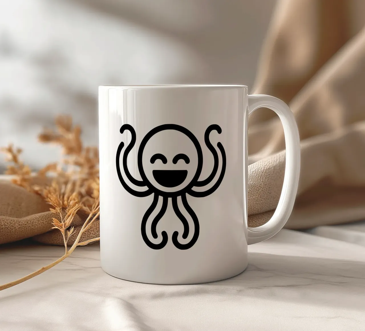 Deep Sea Buddy - Polpo ridente Giocoso e affascinante tazza in ceramica da Bold & Simple