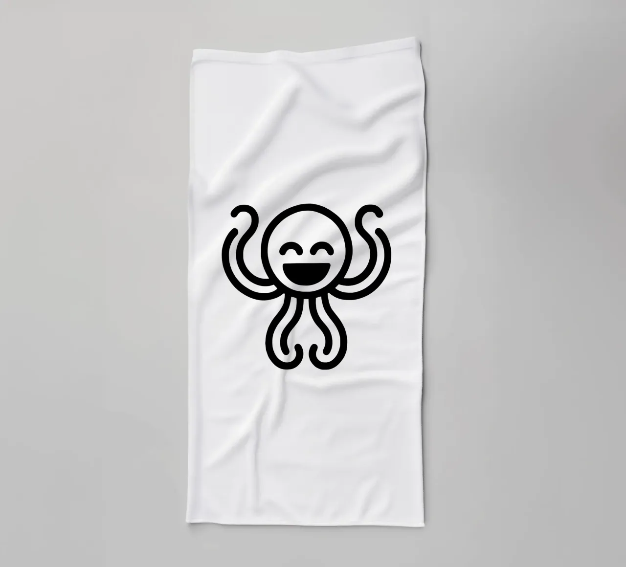 Deep Sea Buddy - Laughing octopus Playful and charming towel by Bold & Simple