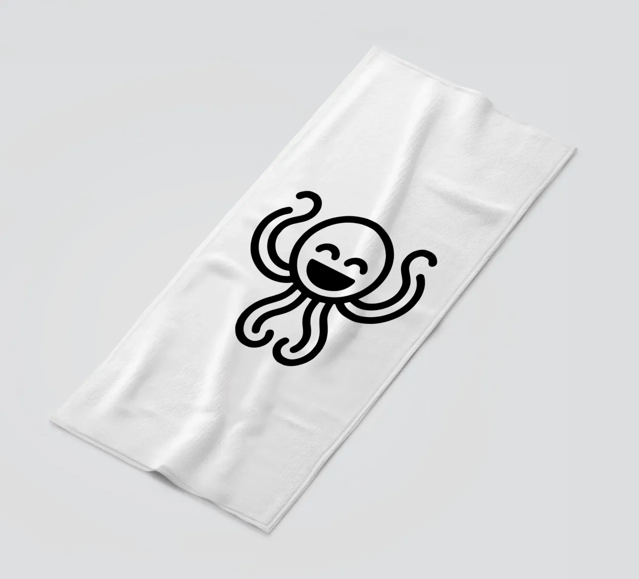 Deep Sea Buddy - Polpo ridente Giocoso e affascinante telo mare da Bold & Simple