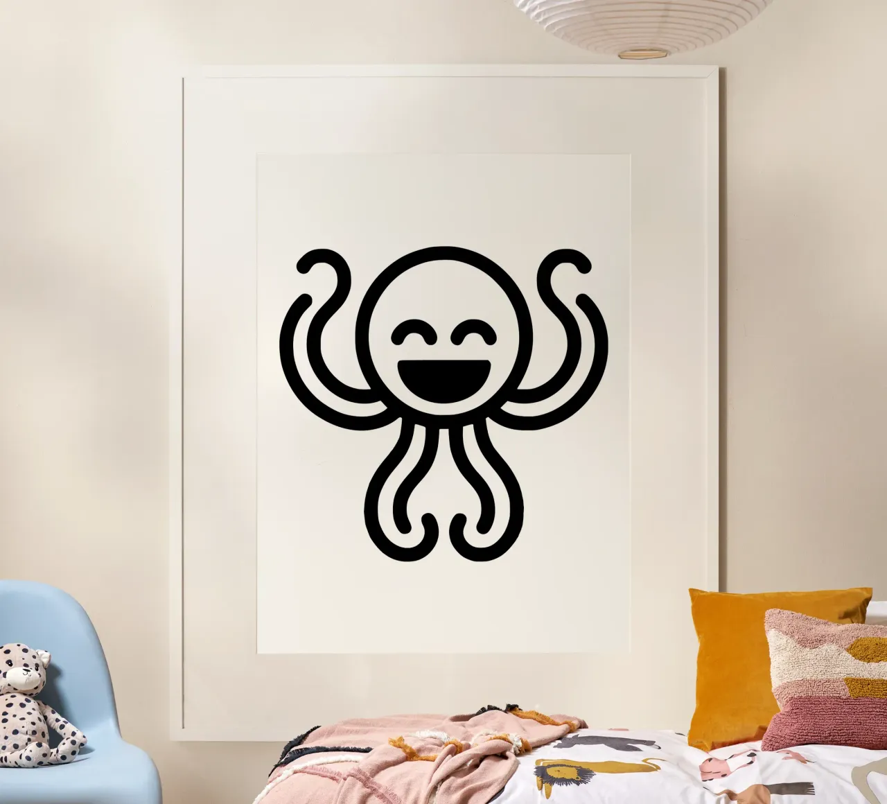 Deep Sea Buddy - Laughing octopus Playful and charming hahnemühle by Bold & Simple