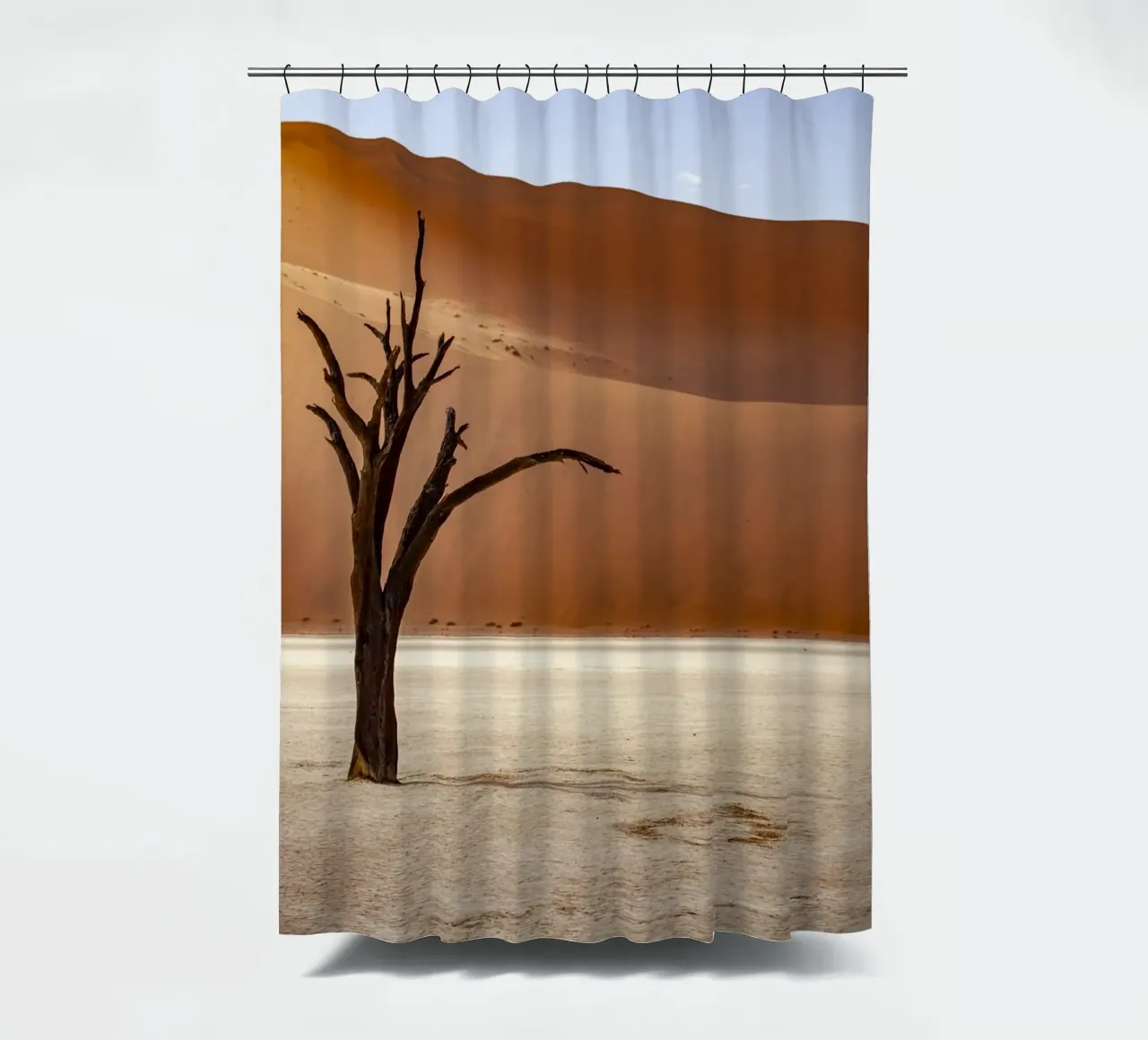 Deadvlei Namibia shower curtain by Reisefotografie - Bilder aus aller Welt