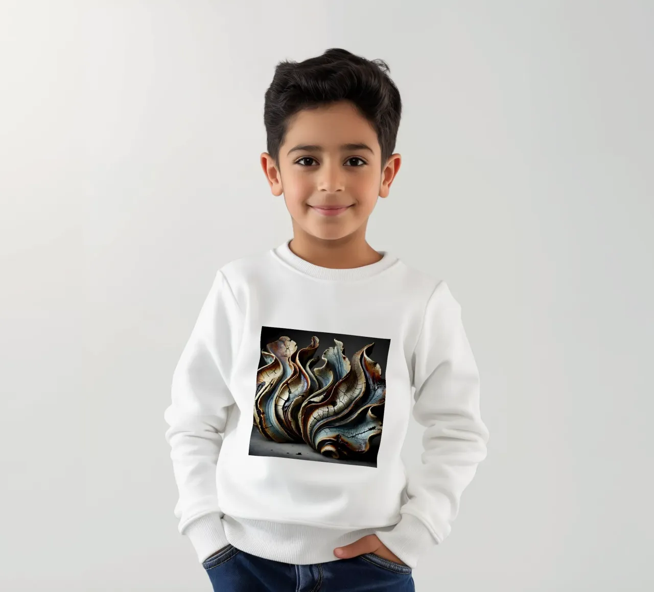 Sculture in ceramica: un linguaggio di design fluido felpa bambino da scHio