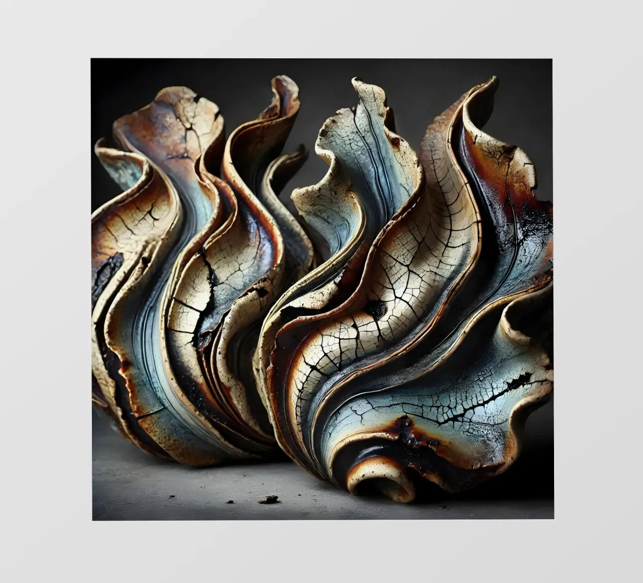 Sculture in ceramica: un linguaggio di design fluido pellicola backlit da scHio