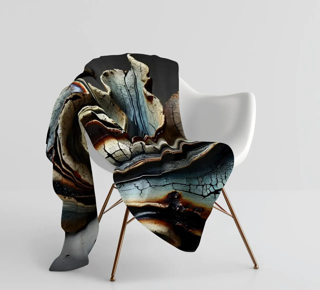 Sculture in ceramica: un linguaggio di design fluido coperta in pile da scHio