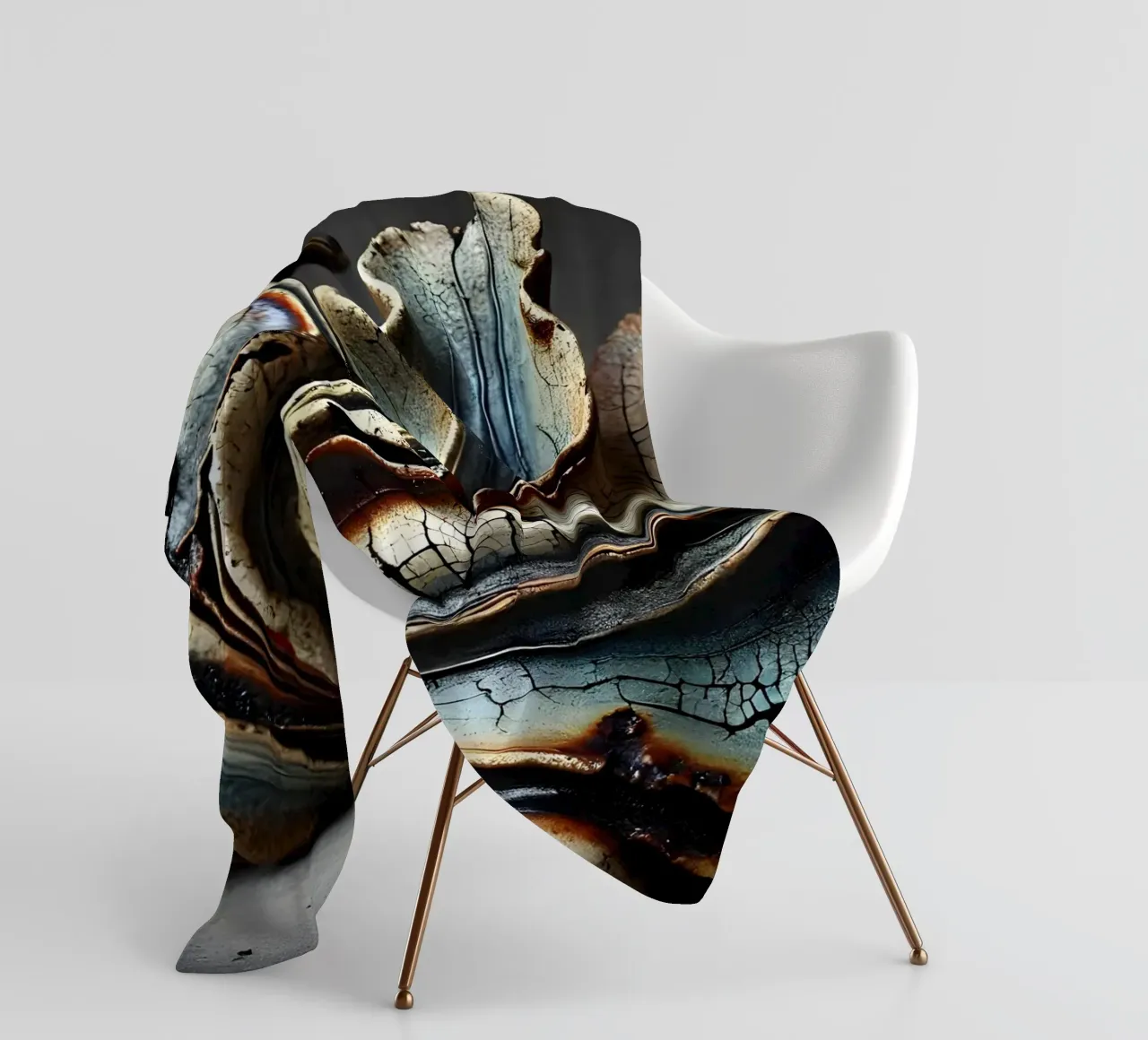 Sculture in ceramica: un linguaggio di design fluido coperta in pile da scHio