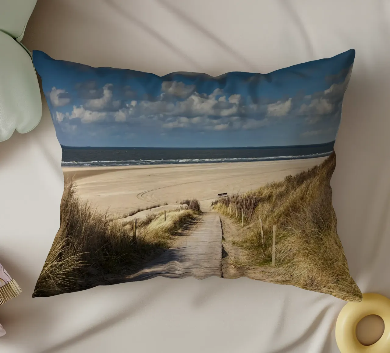 Strand auf Spiekeroog decorative cushion by Reisefotografie - Bilder aus aller Welt