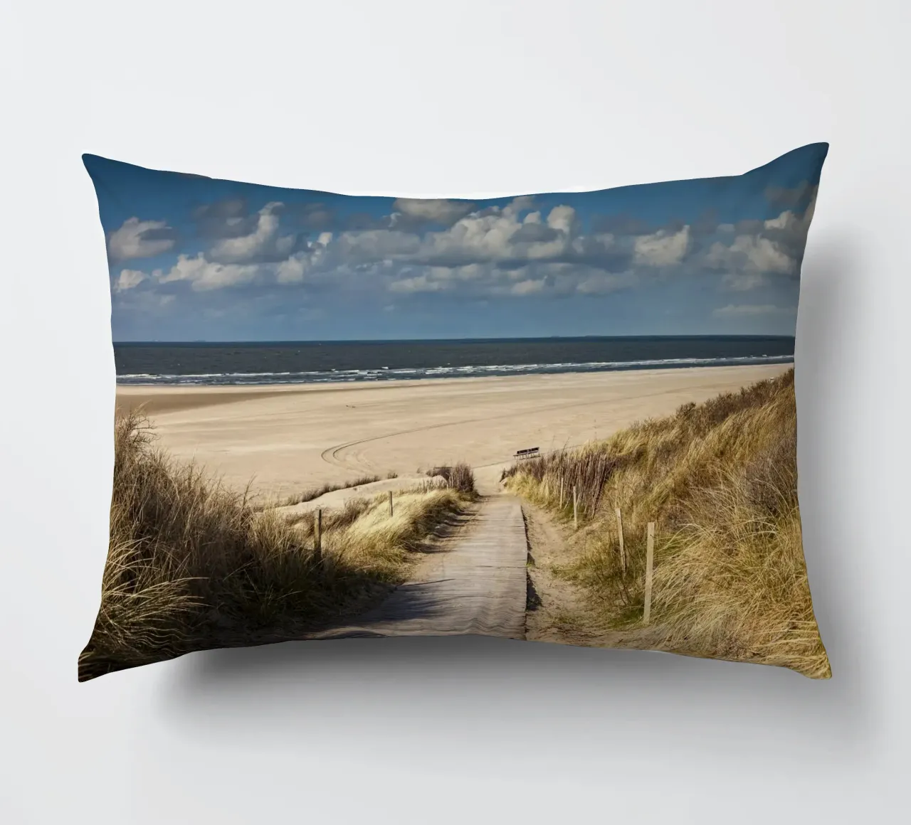 Strand auf Spiekeroog decorative cushion by Reisefotografie - Bilder aus aller Welt
