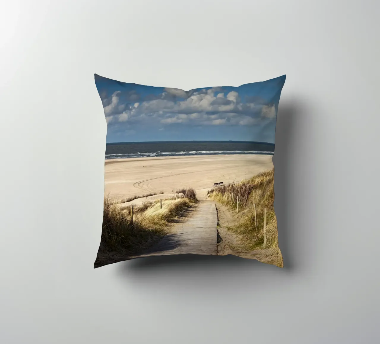 Strand auf Spiekeroog decorative cushion by Reisefotografie - Bilder aus aller Welt