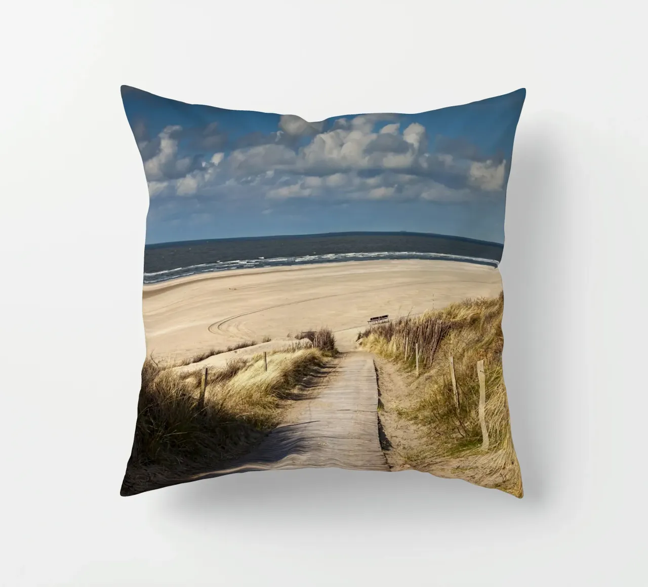 Strand auf Spiekeroog decorative cushion by Reisefotografie - Bilder aus aller Welt