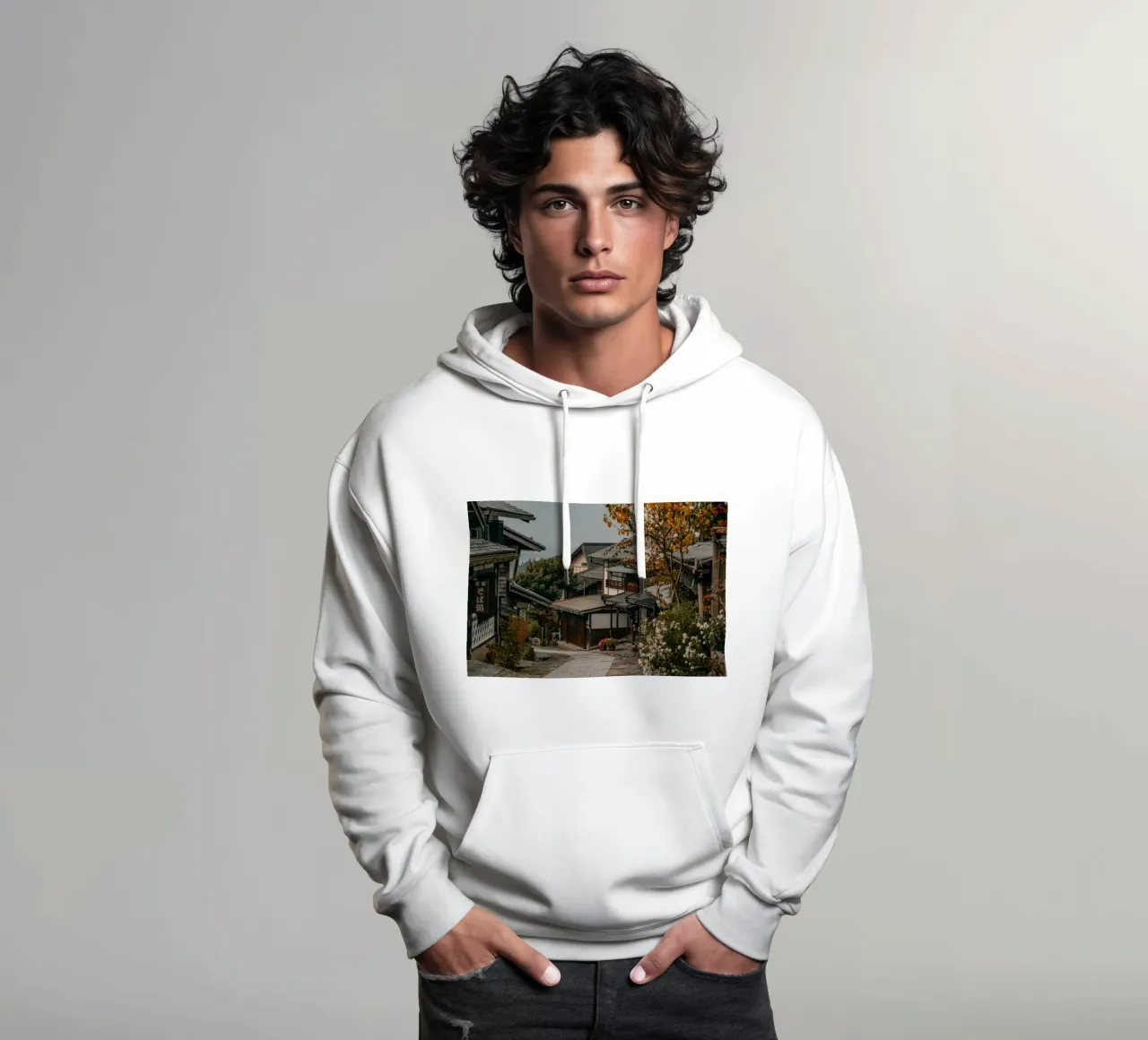 La città di Magome in Giappone felpa con cappuccio da Marcel Bisig