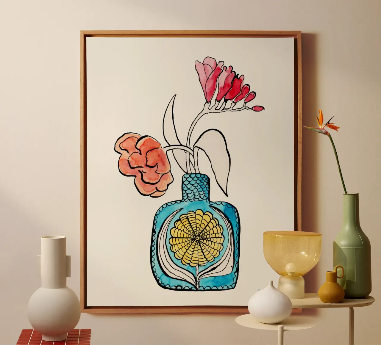 Freesia and Tulip tela da Corinne Korda Studio