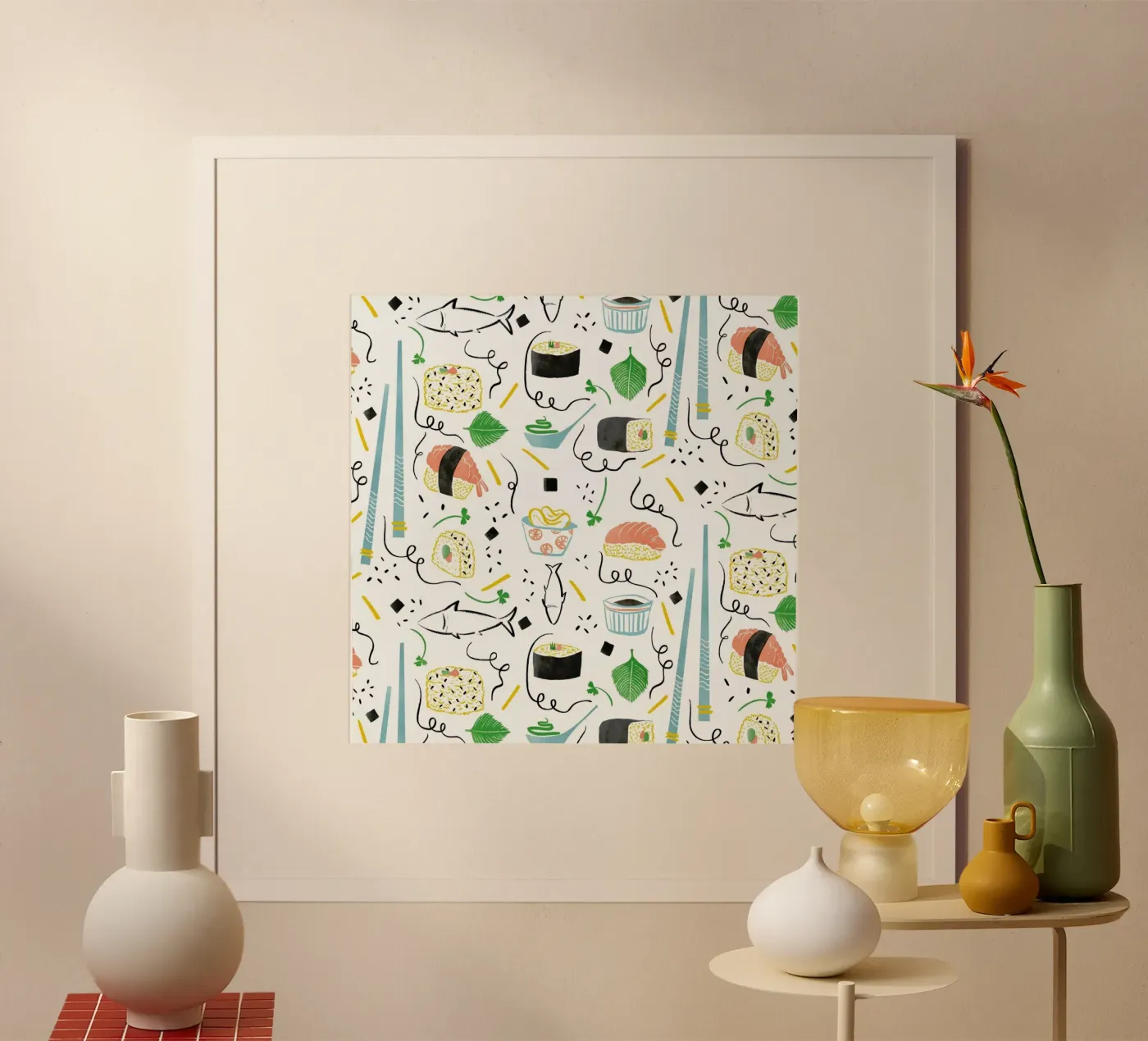 Sushi poster van Moira Scicluna Zahra