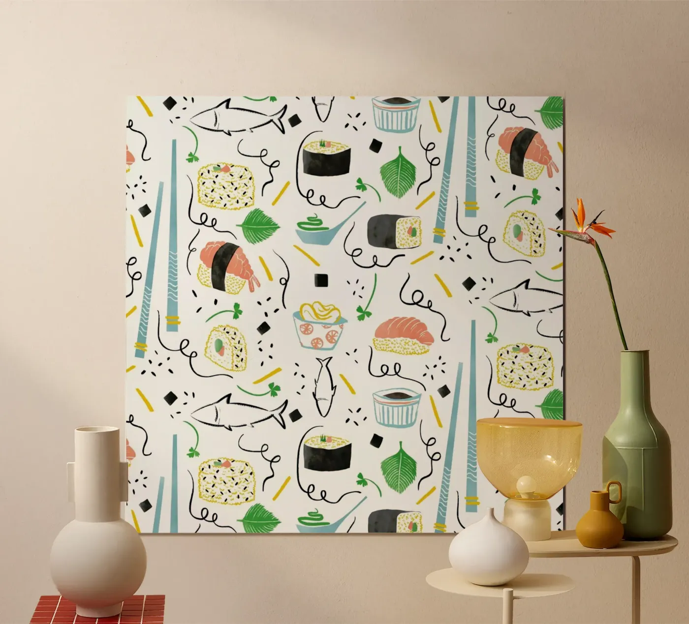 Sushi poster van Moira Scicluna Zahra