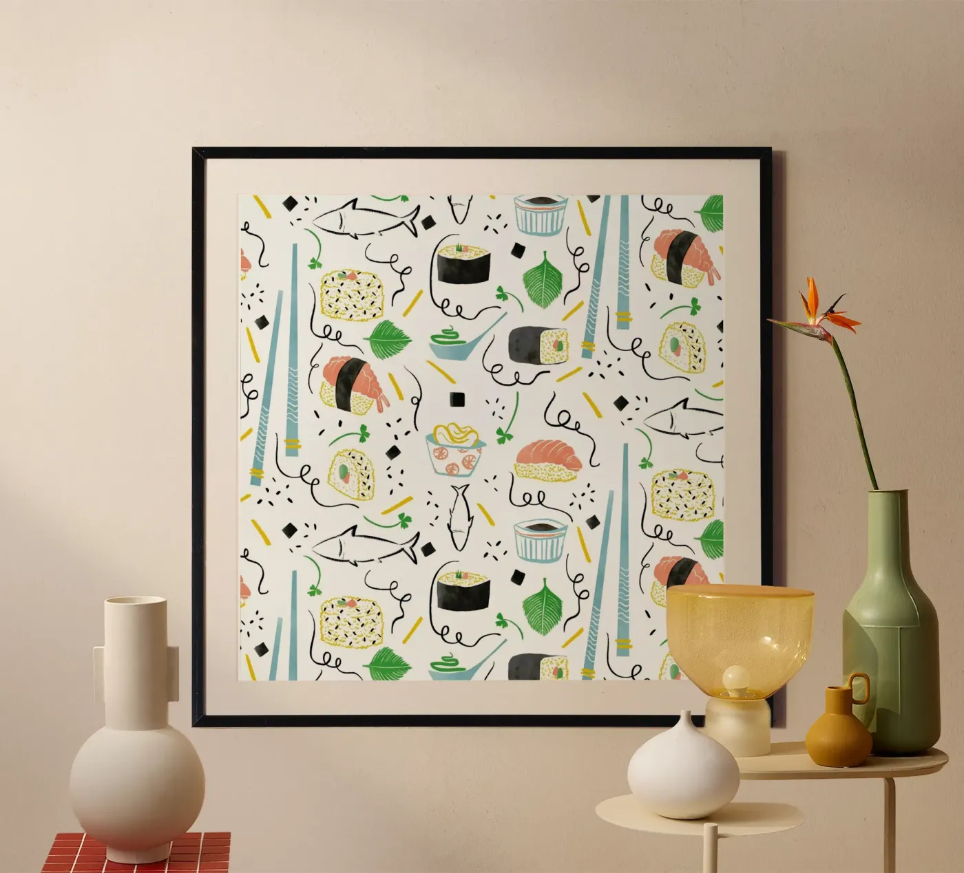 Sushi poster van Moira Scicluna Zahra