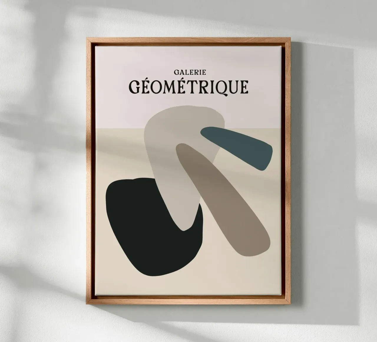 Galerie Géométrique No 4 tela con Cornice a cassetta da treechild