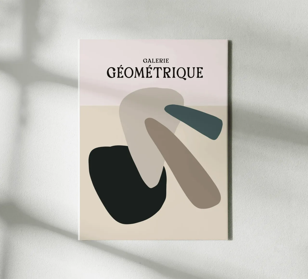 Galerie Géométrique No 4 tela con Cornice a cassetta da treechild