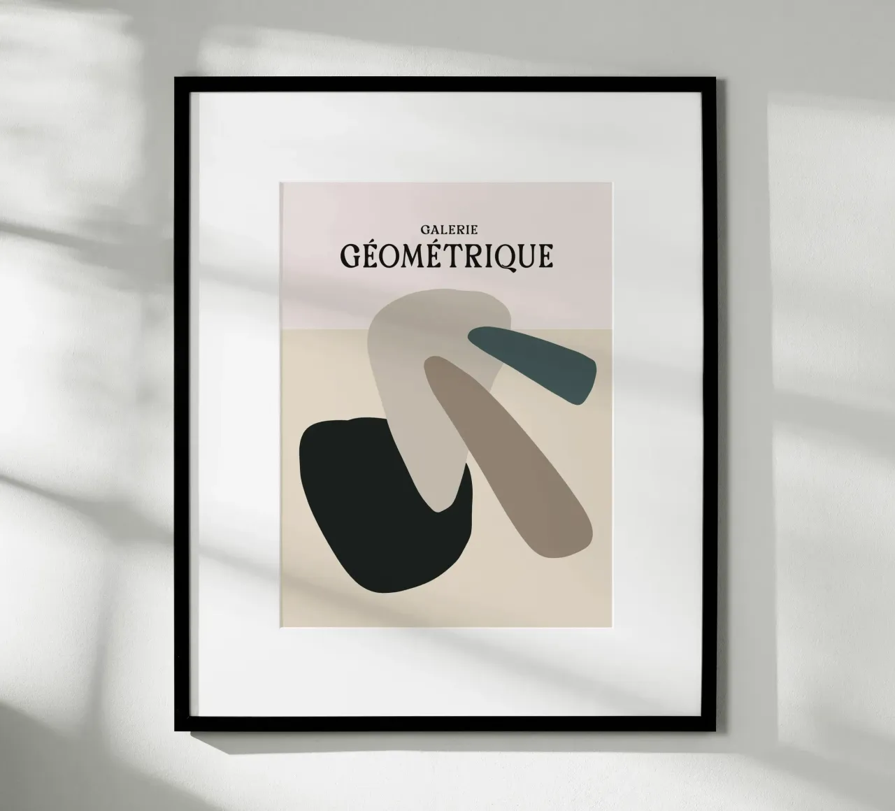 Galerie Géométrique No 4 poster con telaio in legno da treechild