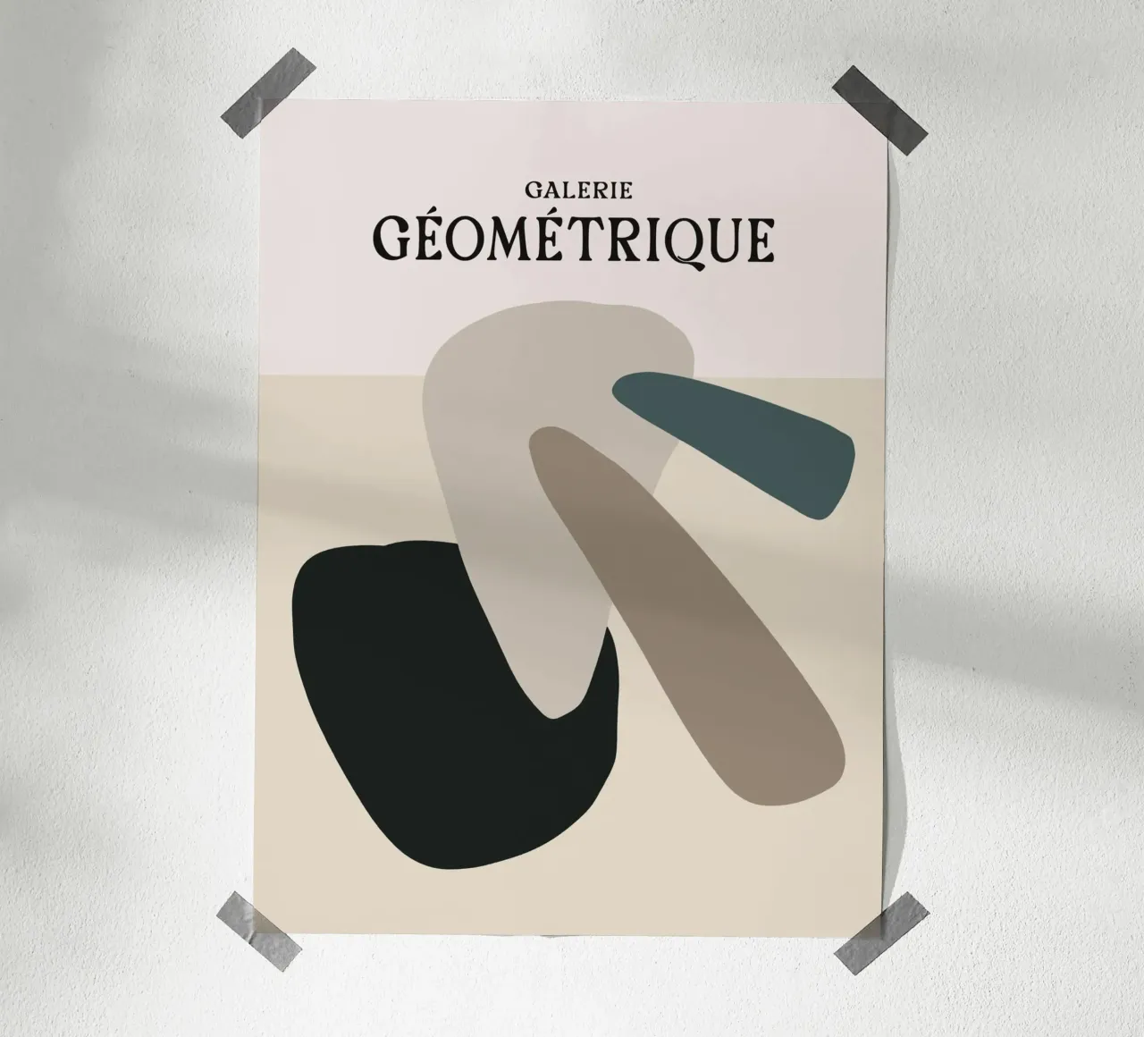 Galerie Géométrique No 4 poster con telaio in legno da treechild