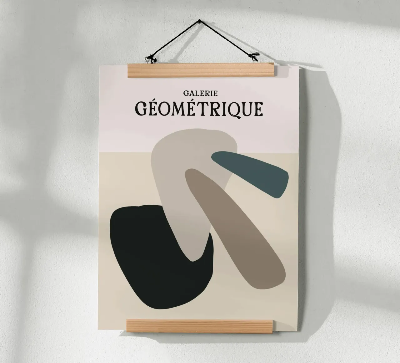 Galerie Géométrique No 4 poster con telaio in legno da treechild