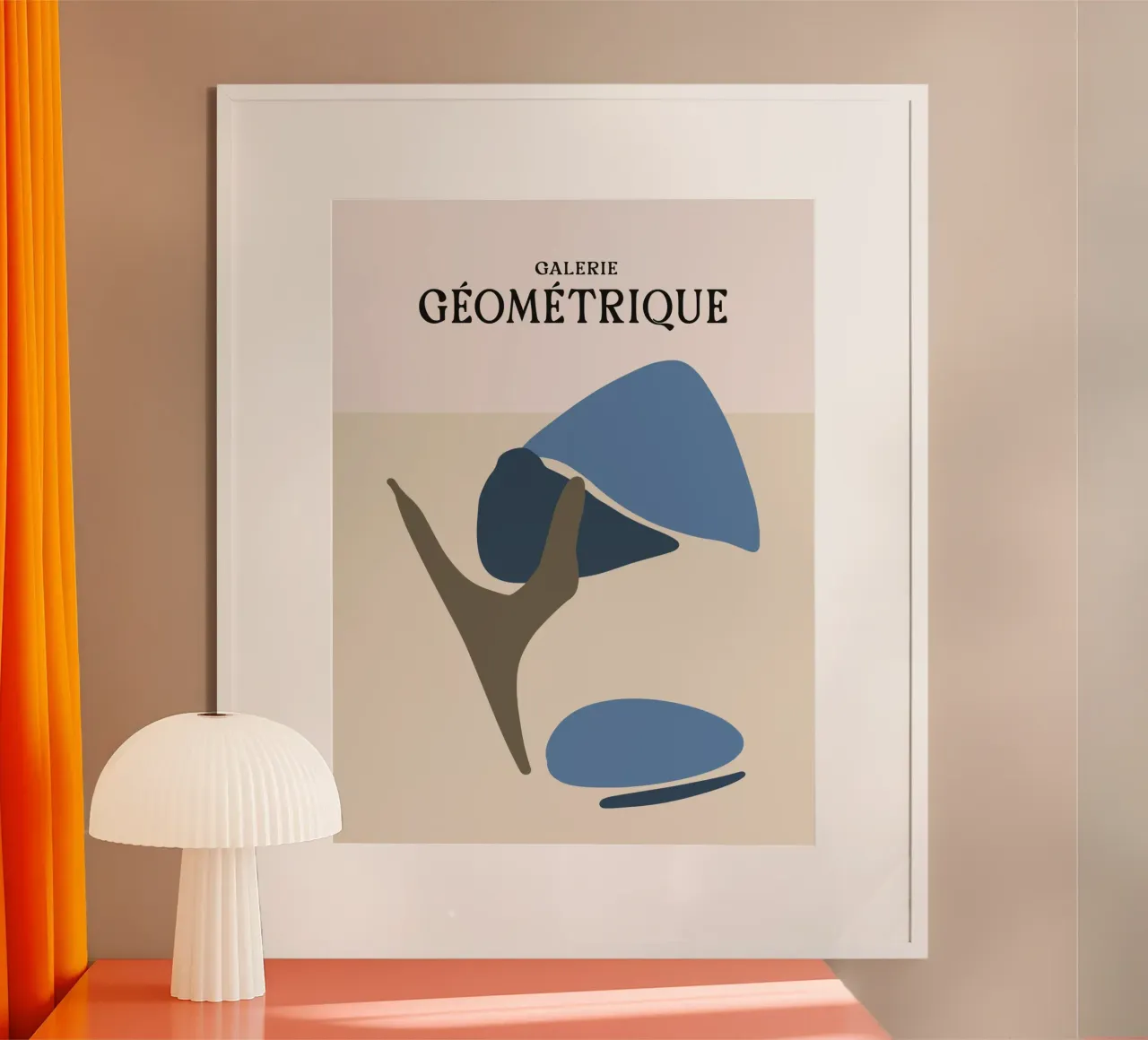 Galerie Géométrique No 5 poster con telaio in plastica da treechild