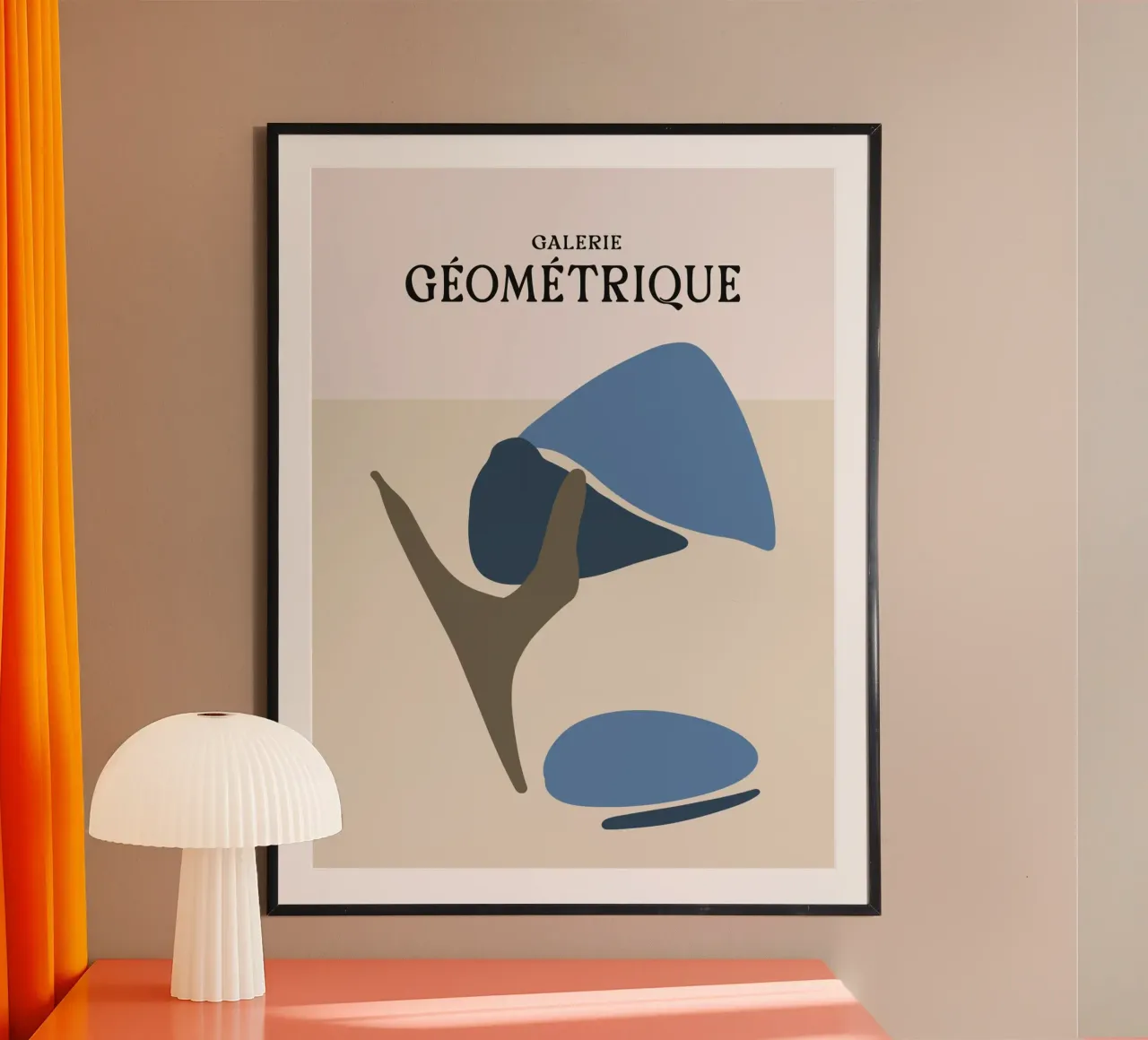 Galerie Géométrique No 5 poster con telaio in plastica da treechild