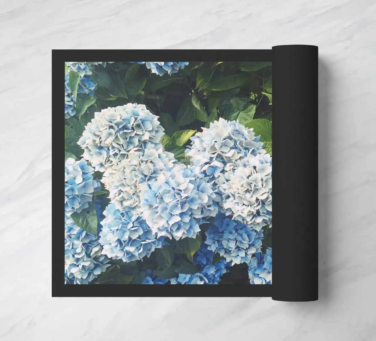 Blue Hydrangea doormat by Cassia Beck Photography