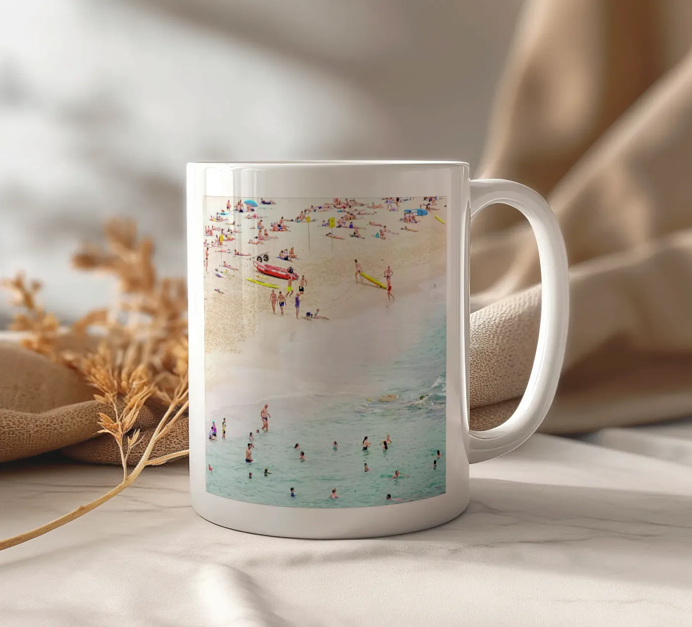 Beach ceramic mug by Charlotte Curd
