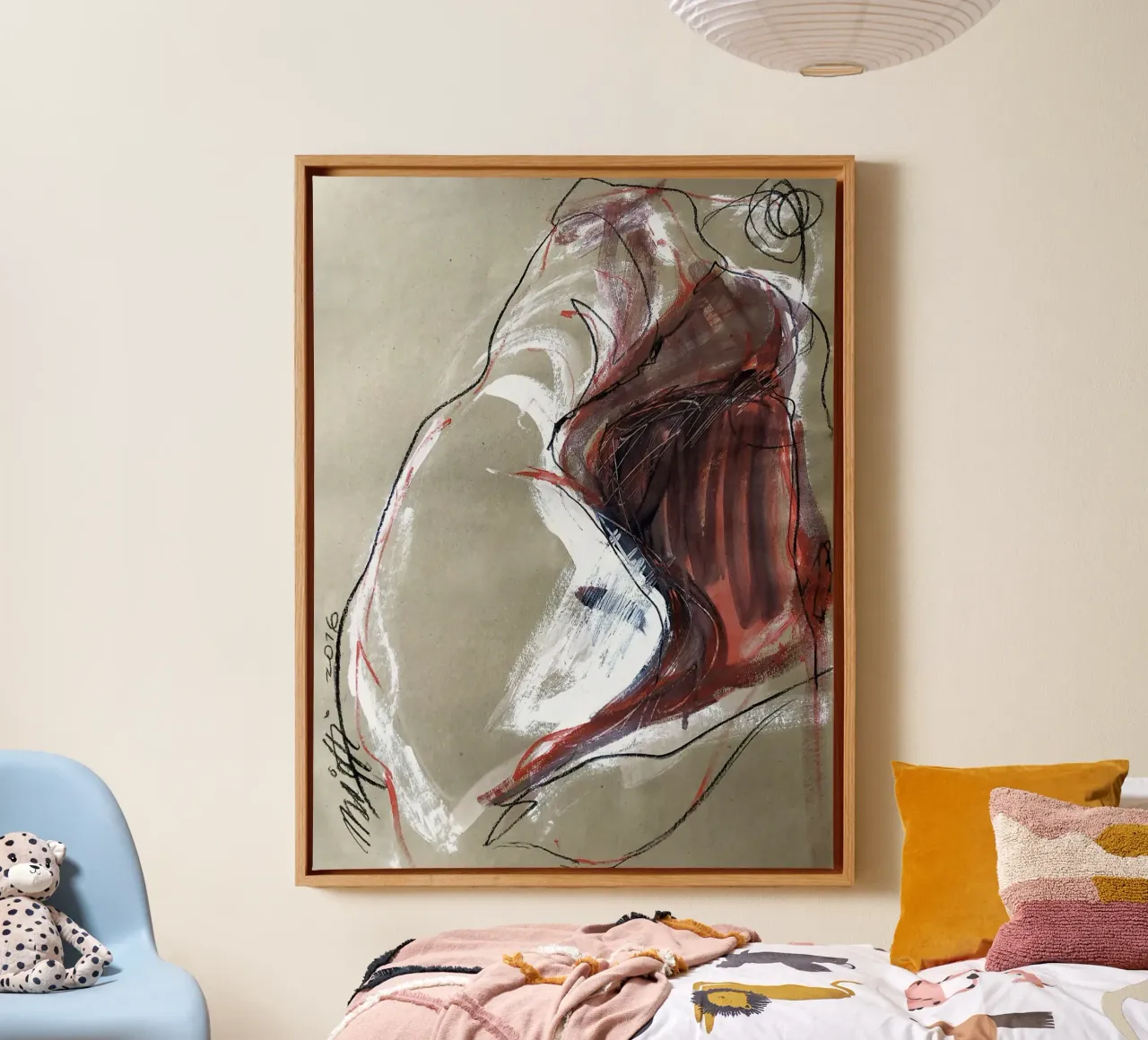 Coleccion Mujer.10 lienzo con Marco flotante de mariottiart